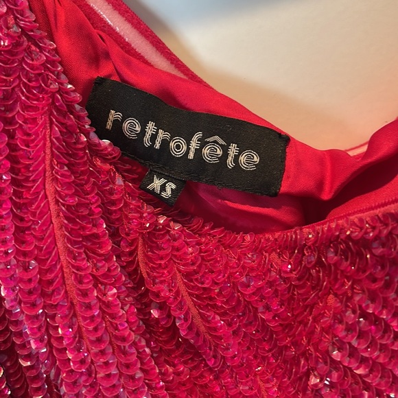 Retrofete Ella dress sequin XS in Hot Pink - Picture 6 of 10